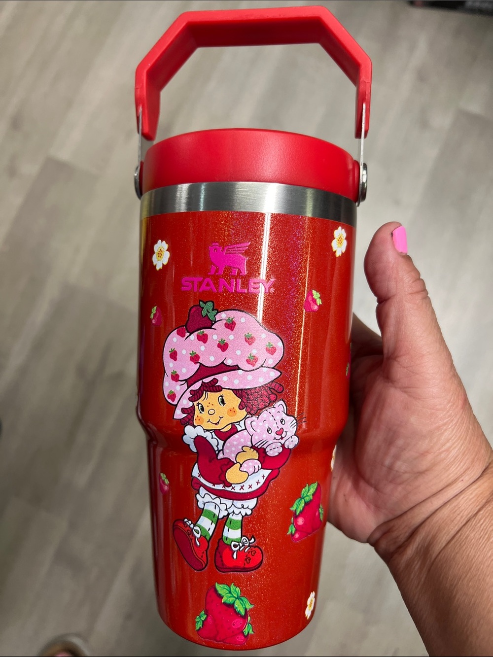 Stanley Kids Red Strawberry Character Travel Cup with Handle
